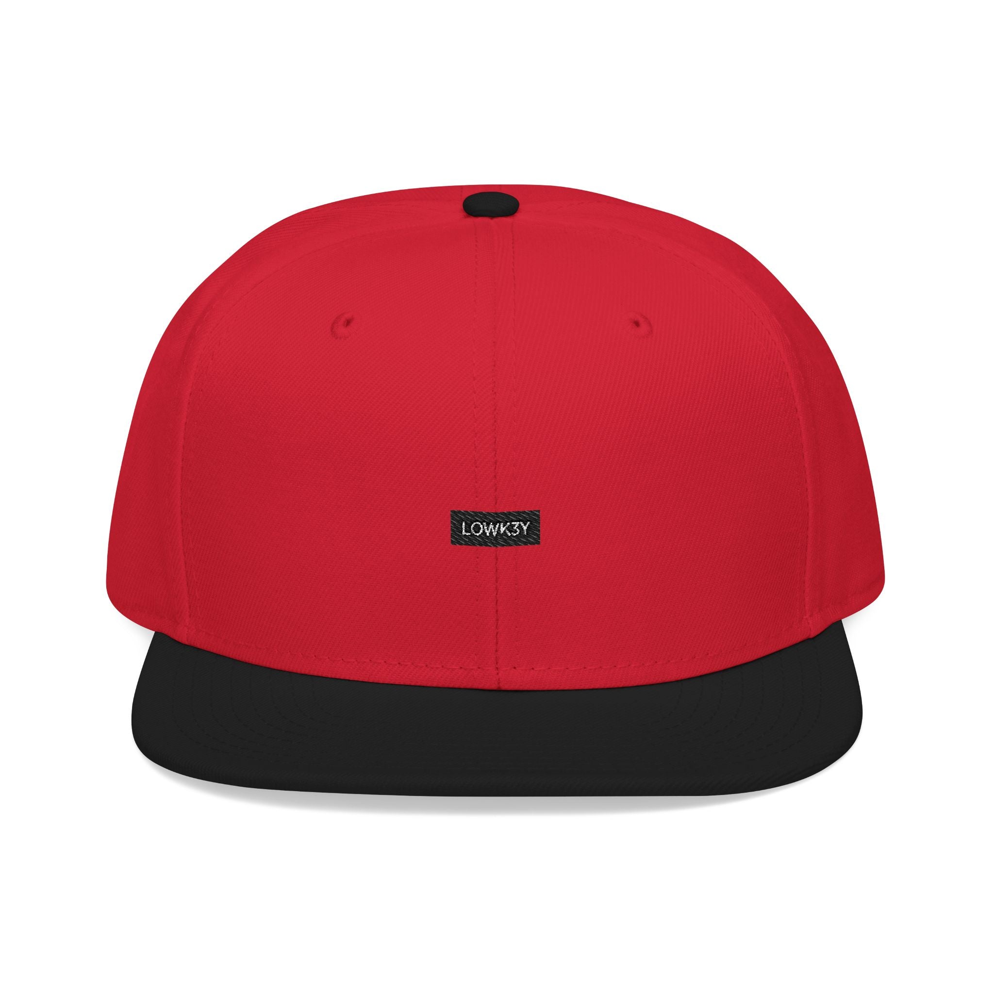 'OG' LOWK3Y SNAPBACK : Two-Tone Embroidered Snapback Hat — Black with Sky Blue Visor