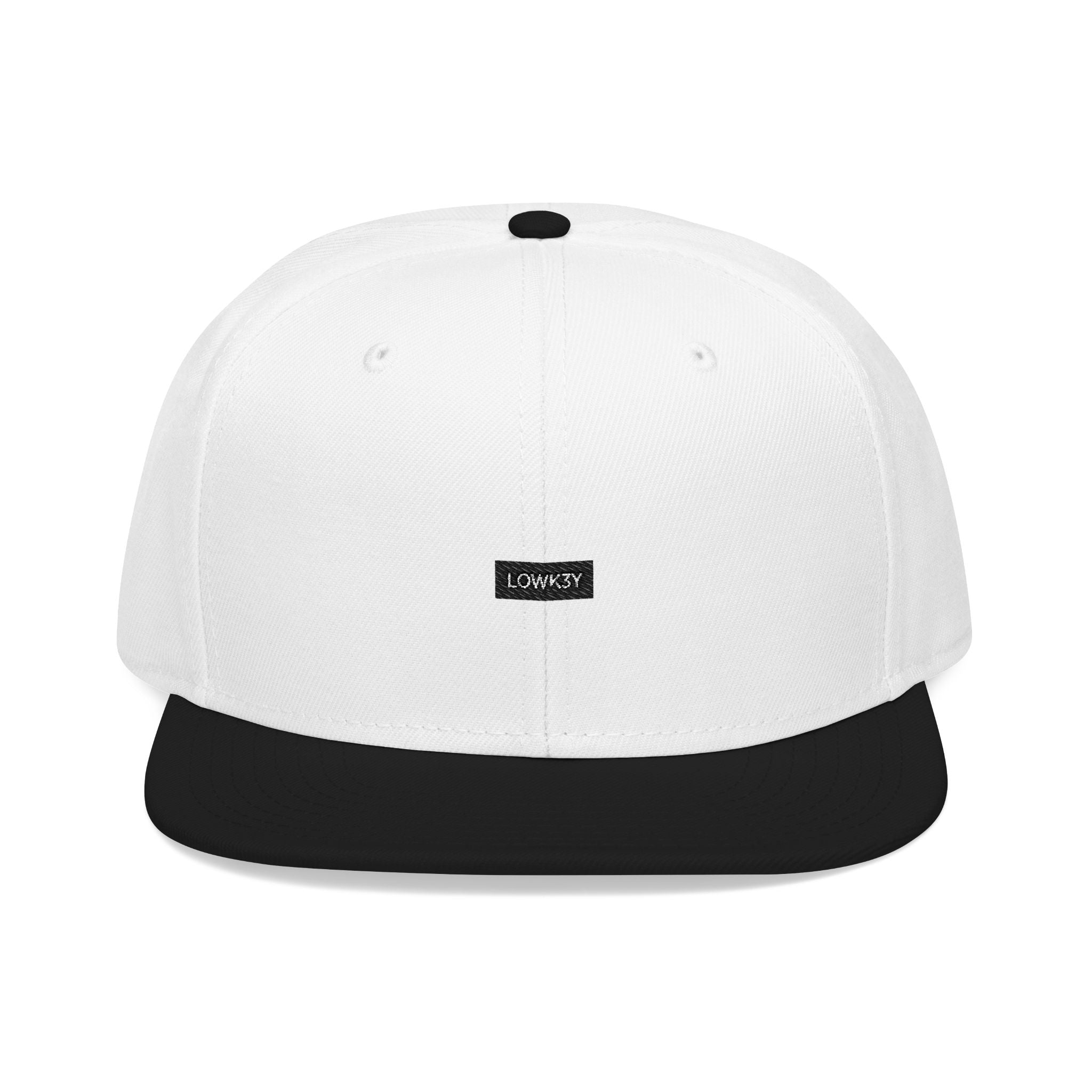 'OG' LOWK3Y SNAPBACK : Two-Tone Embroidered Snapback Hat — Black with Sky Blue Visor