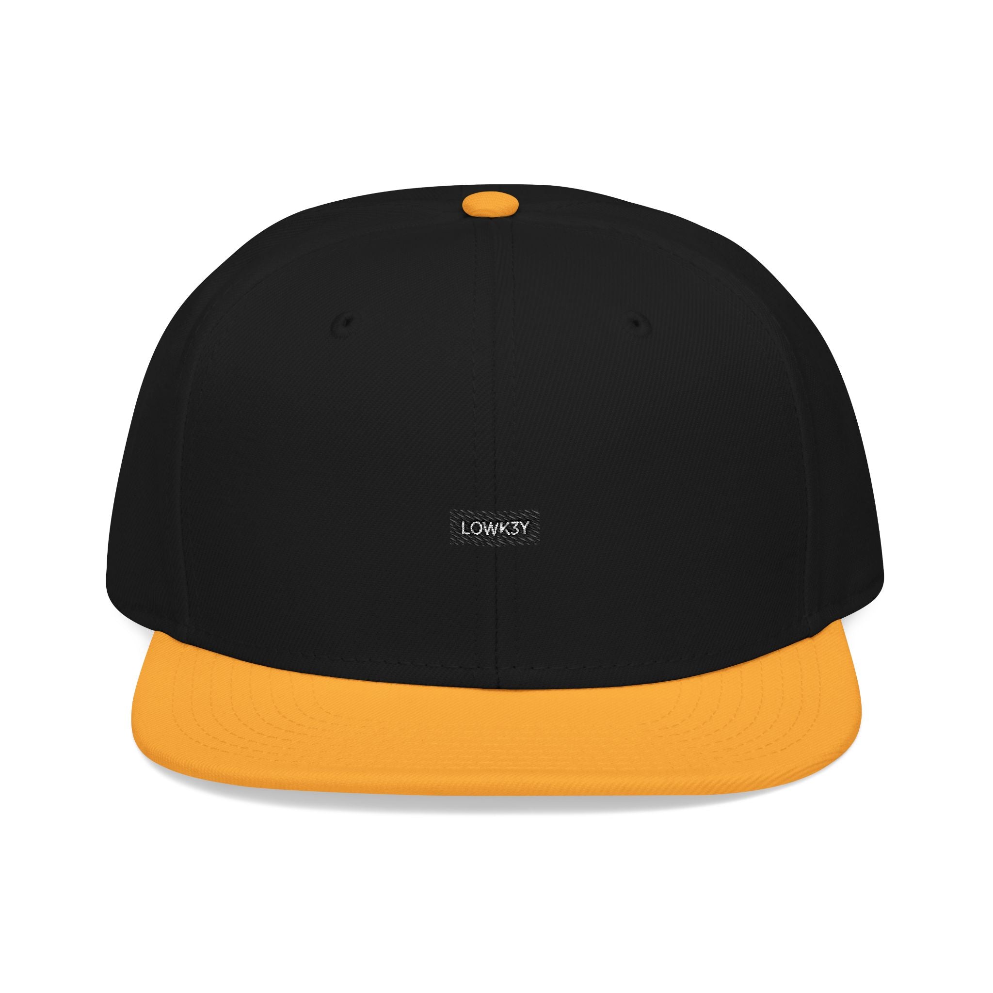 'OG' LOWK3Y SNAPBACK : Two-Tone Embroidered Snapback Hat — Black with Sky Blue Visor