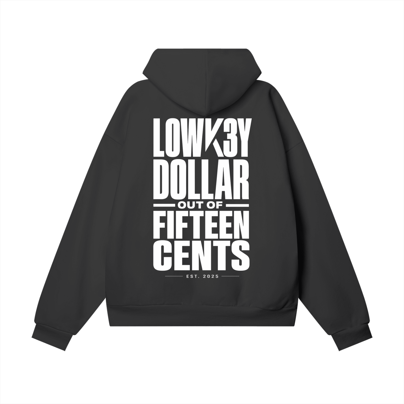 LOWK3Y x DOLLAR OUT OF FIFTEEN CENTS : Heavyweight Hidden Pocket Fleece Hoodie