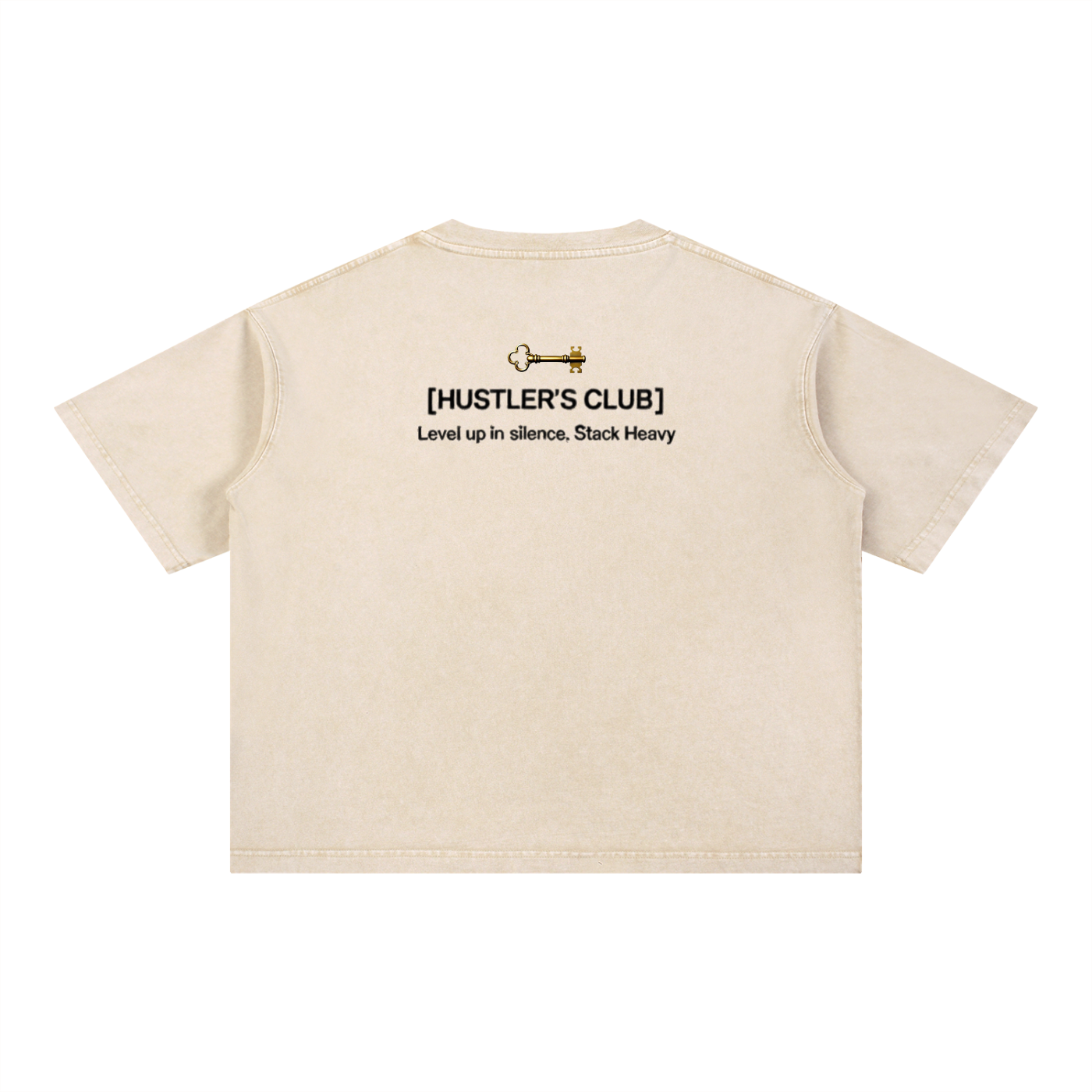 CLASSIC "VINTAGE FIT" TEE (BLACK SCRIB) : Mineral Wash Boxy Cotton T-Shirt