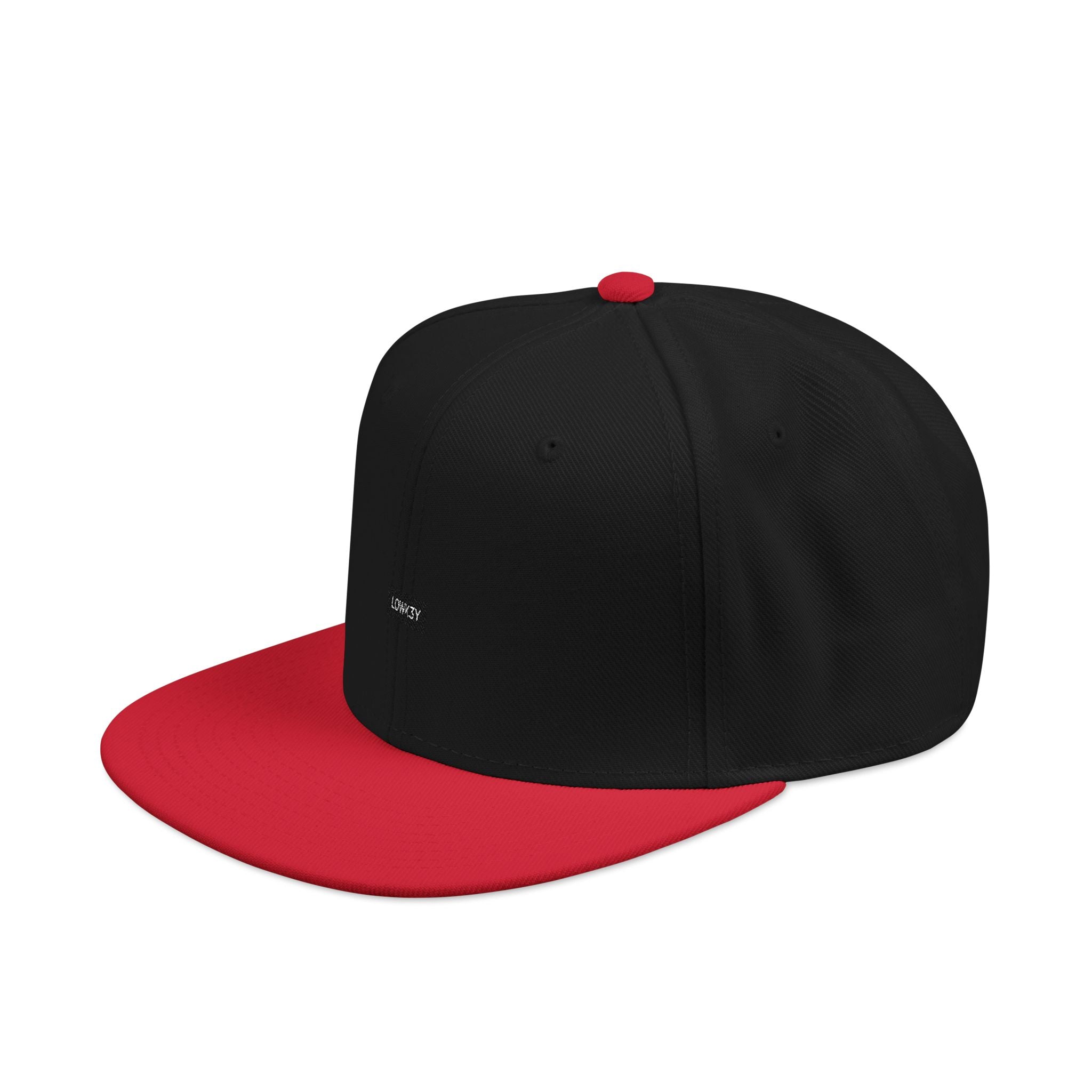 'OG' LOWK3Y SNAPBACK : Two-Tone Embroidered Snapback Hat — Black with Sky Blue Visor