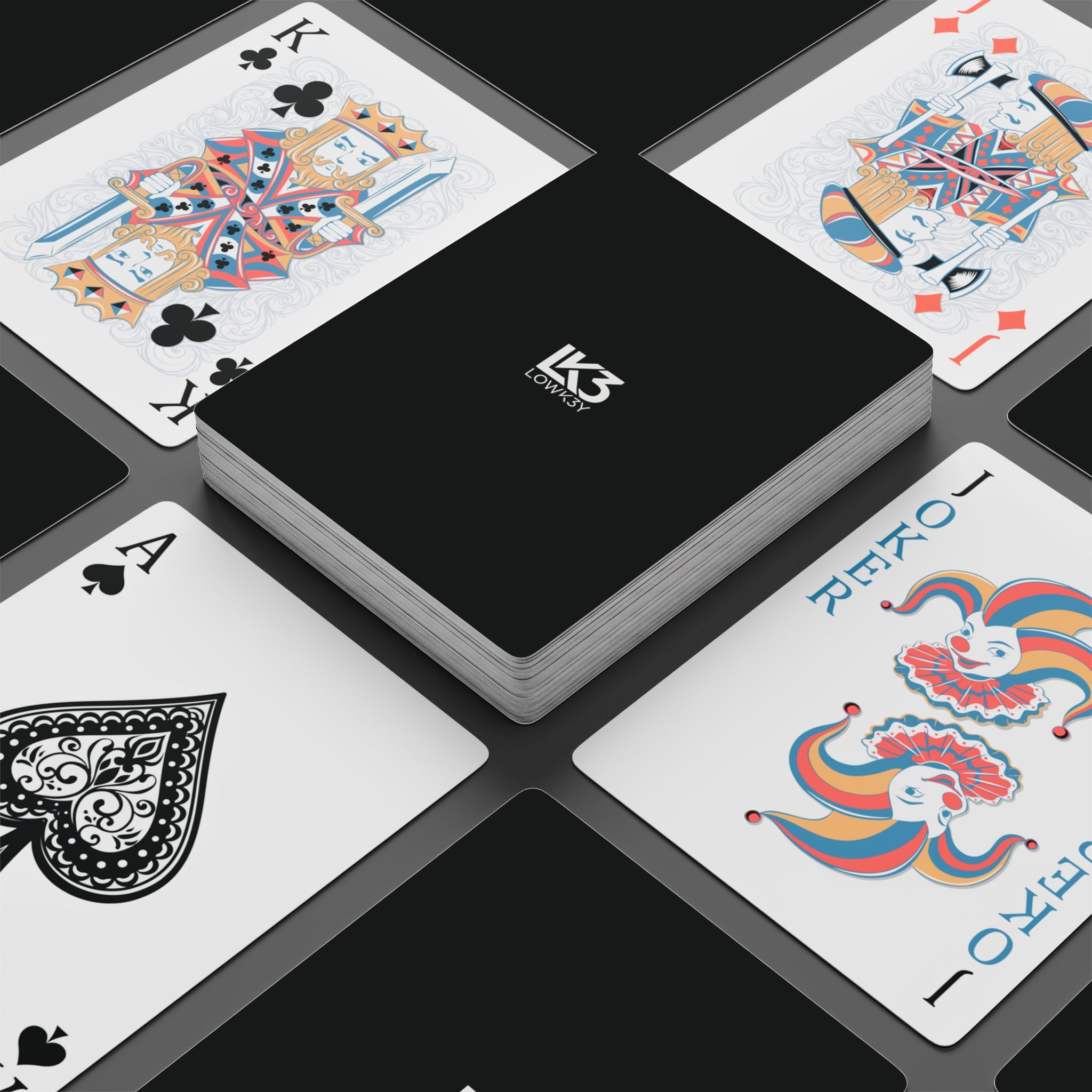 LOWK3Y LUXURY BLACK PLAYING CARDS