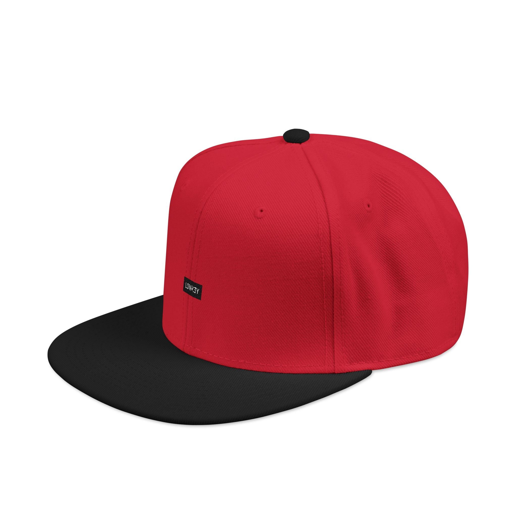 'OG' LOWK3Y SNAPBACK : Two-Tone Embroidered Snapback Hat — Black with Sky Blue Visor