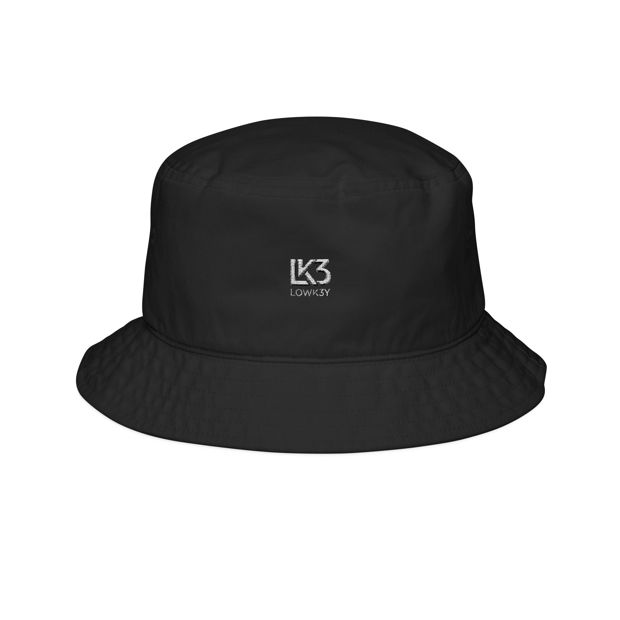 OG LOWK3Y BUCKET HAT : Embroidered Black Bucket Hat