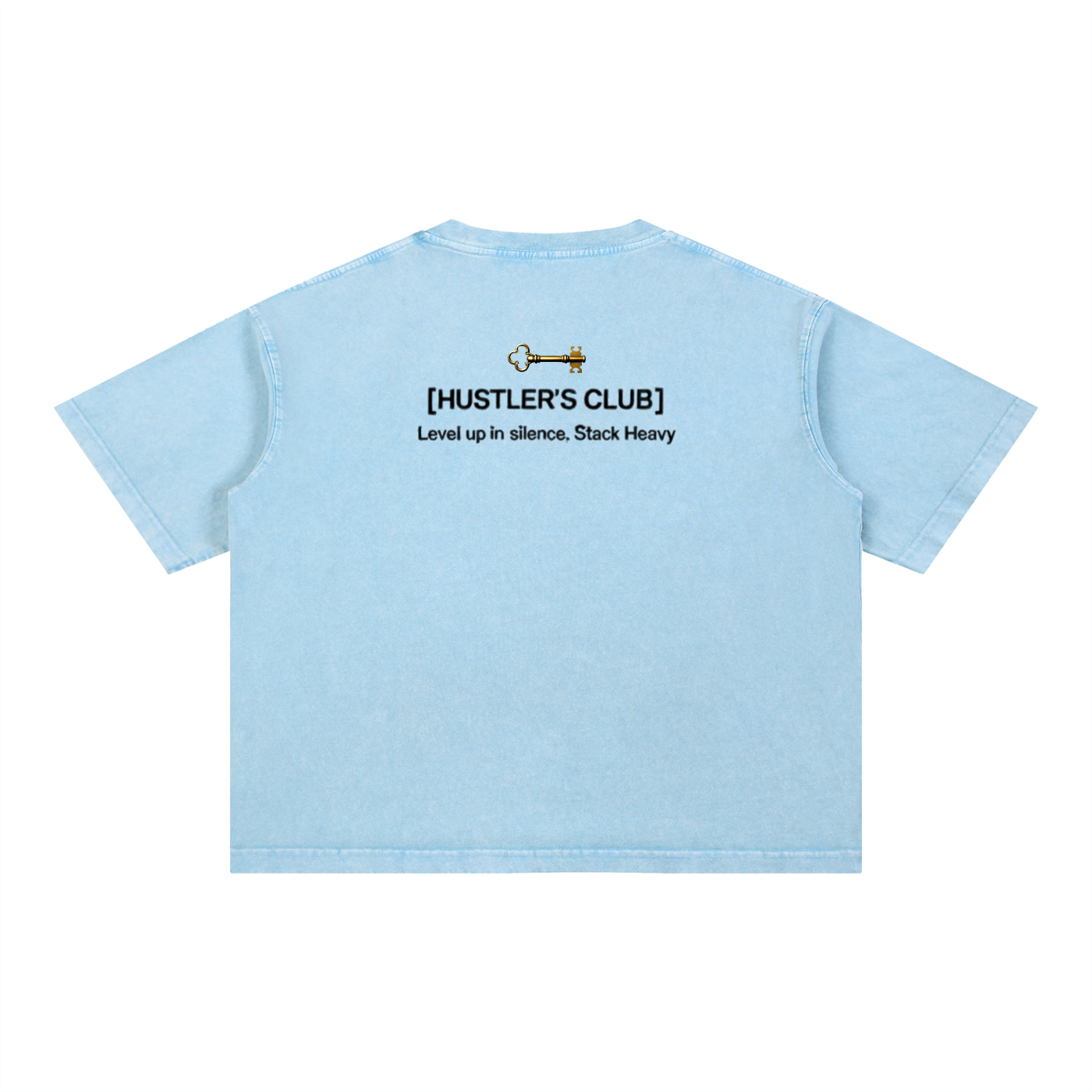 CLASSIC "VINTAGE FIT" TEE (BLACK SCRIB) : Mineral Wash Boxy Cotton T-Shirt