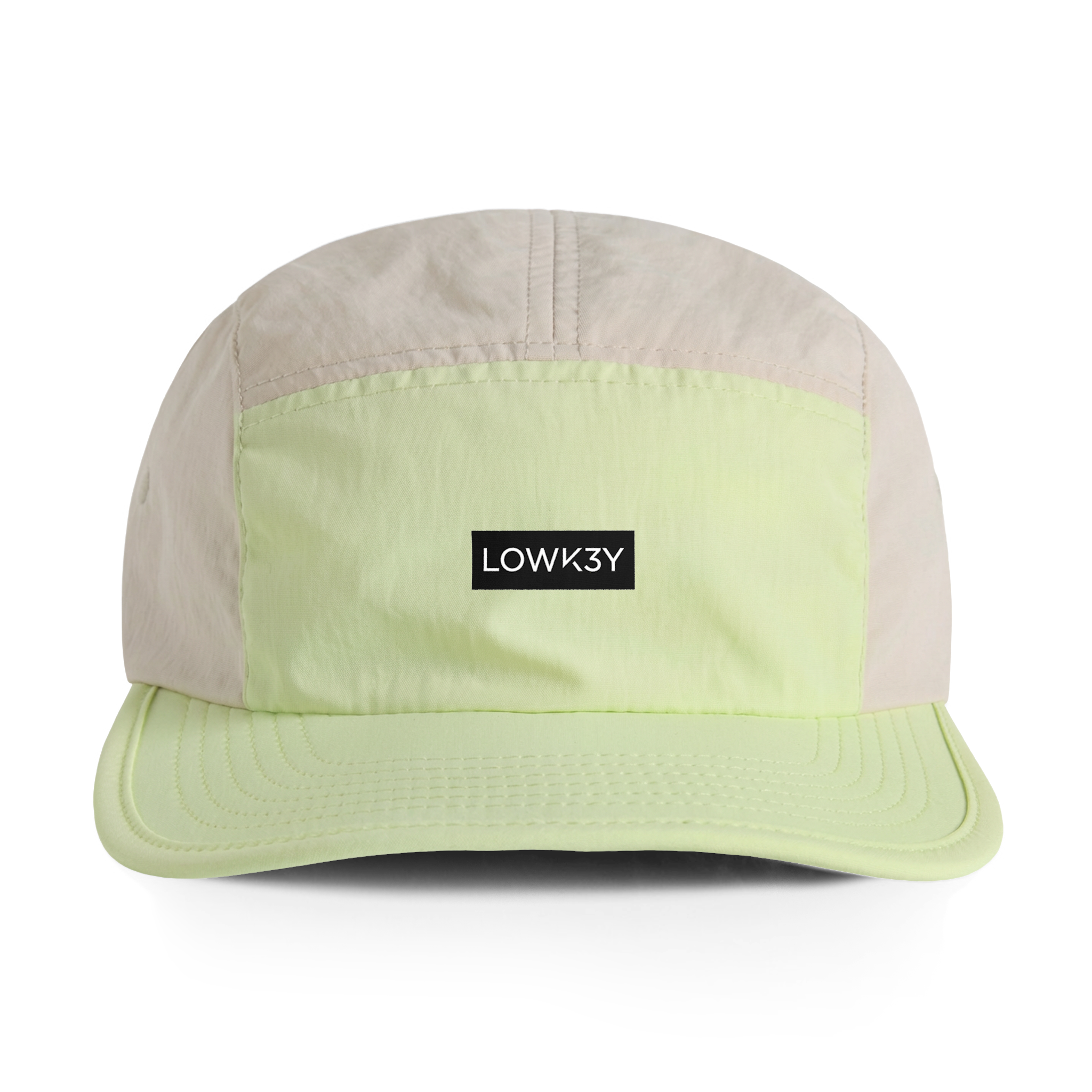 LOWK3Y TWO-TONE NYLON CAP | Five-Panel Hat, Lightweight
