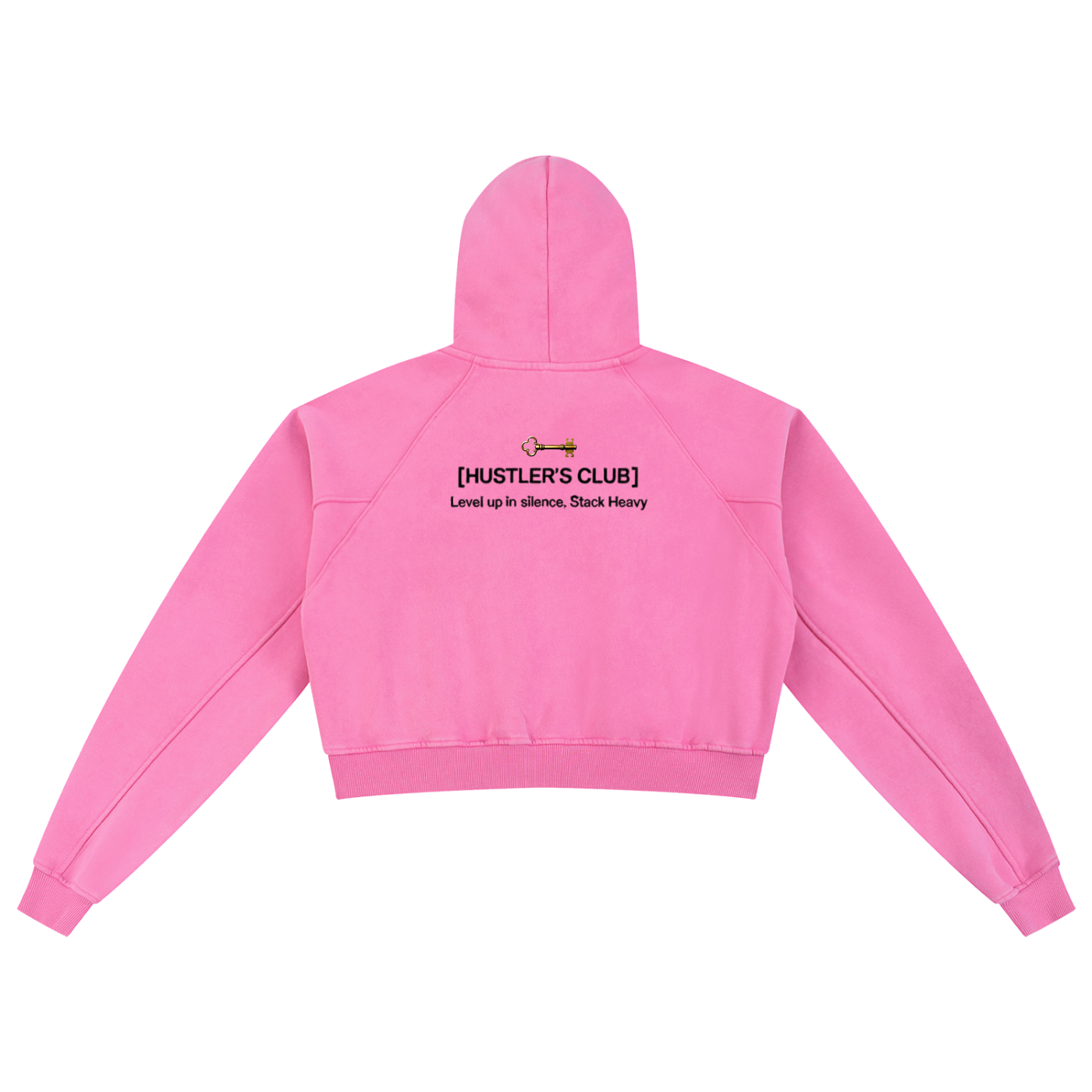 WOMEN'S "ATHLETE" HOODIE (BLACK SCRIB) : Snow Washed Cropped Hoodie