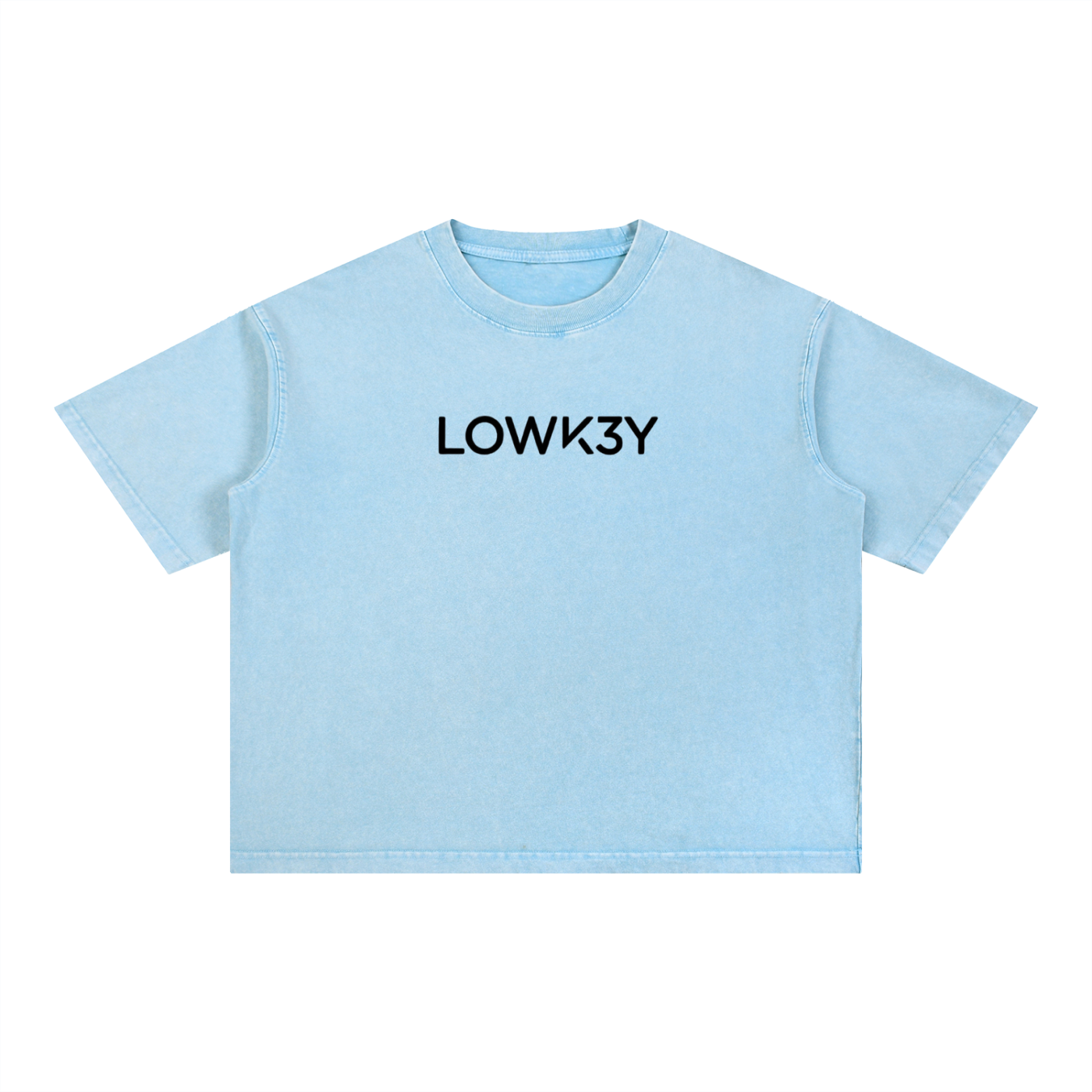 CLASSIC "VINTAGE FIT" TEE (BLACK SCRIB) : Mineral Wash Boxy Cotton T-Shirt