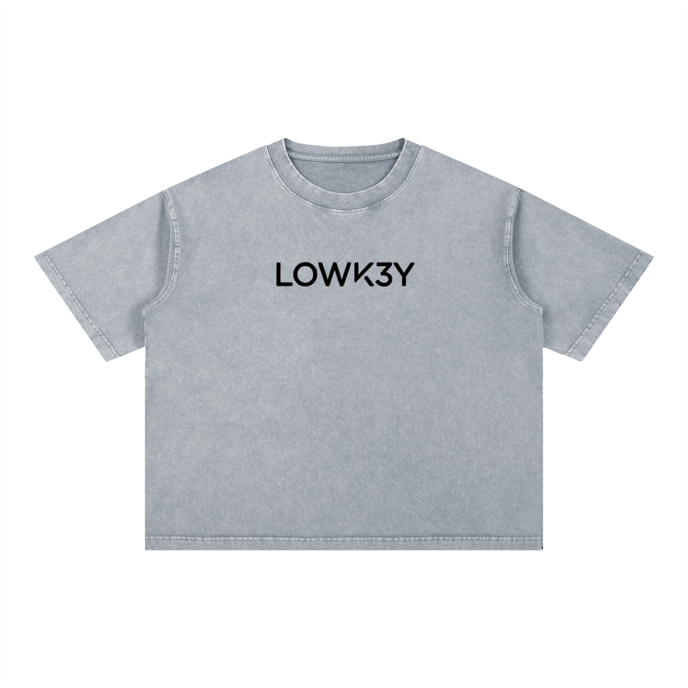 CLASSIC "VINTAGE FIT" TEE (BLACK SCRIB) : Mineral Wash Boxy Cotton T-Shirt