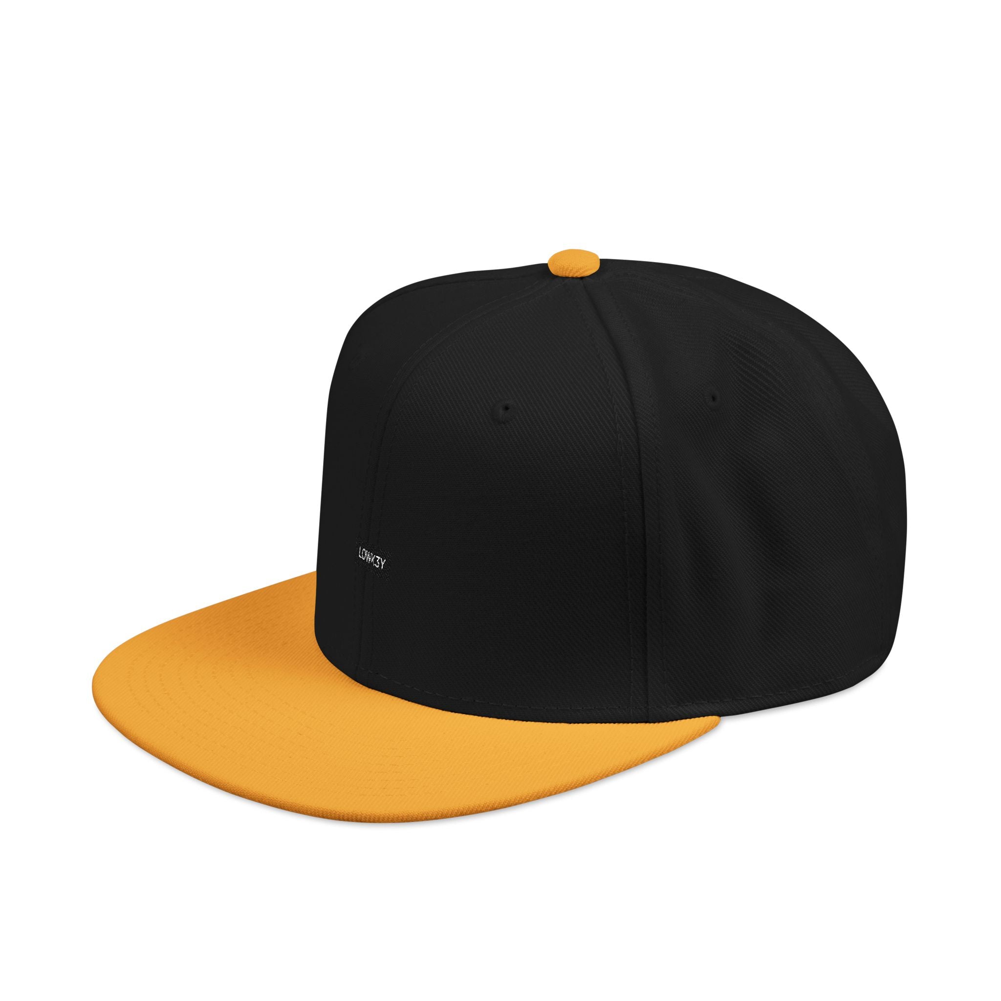 'OG' LOWK3Y SNAPBACK : Two-Tone Embroidered Snapback Hat — Black with Sky Blue Visor