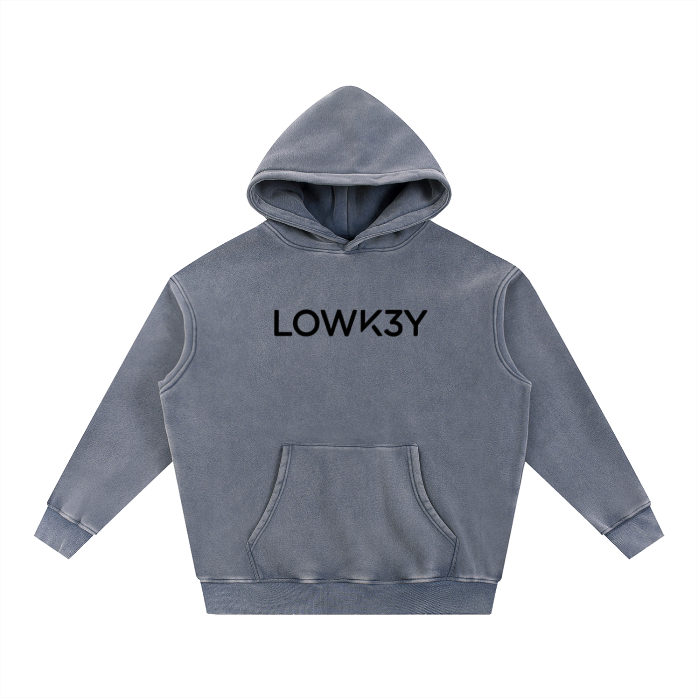 CLASSIC "GEN 2" OVERSIZED HOODIE (BLACK SCRIB) : Snow Wash Fleece Oversize Hoodie