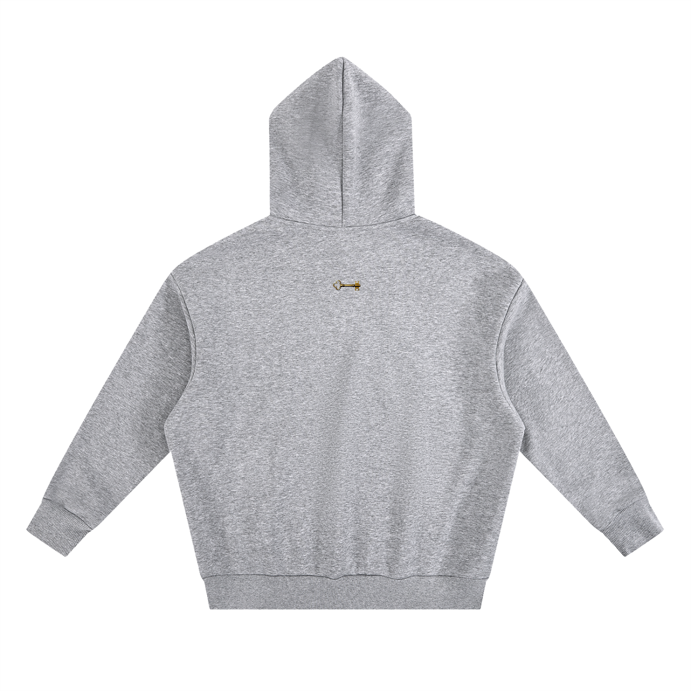 "CLEAN" MiNIMALIST HOODIE (DARK WALL/WHITE SCRIBE) : Essential Heavyweight Boxy Fleece Hoodie