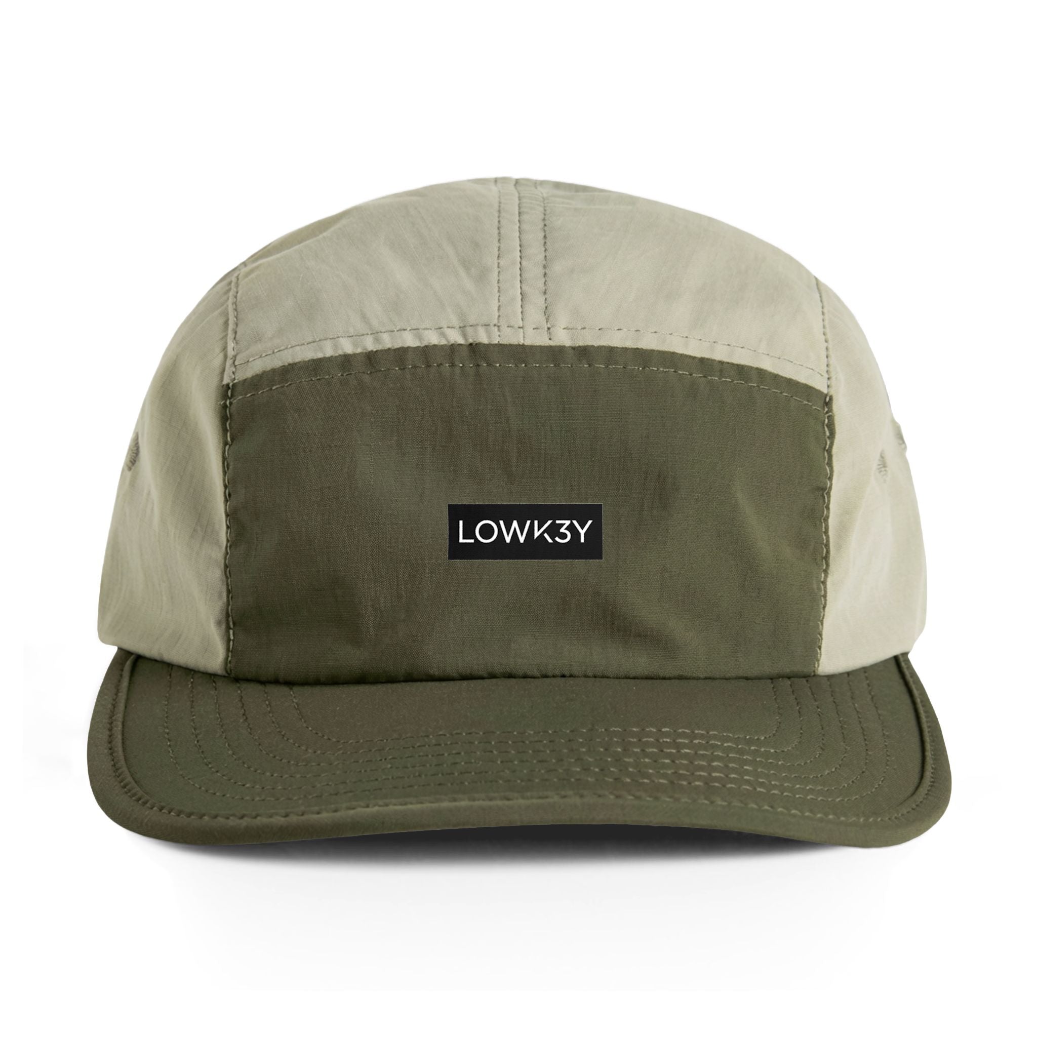LOWK3Y TWO-TONE NYLON CAP | Five-Panel Hat, Lightweight