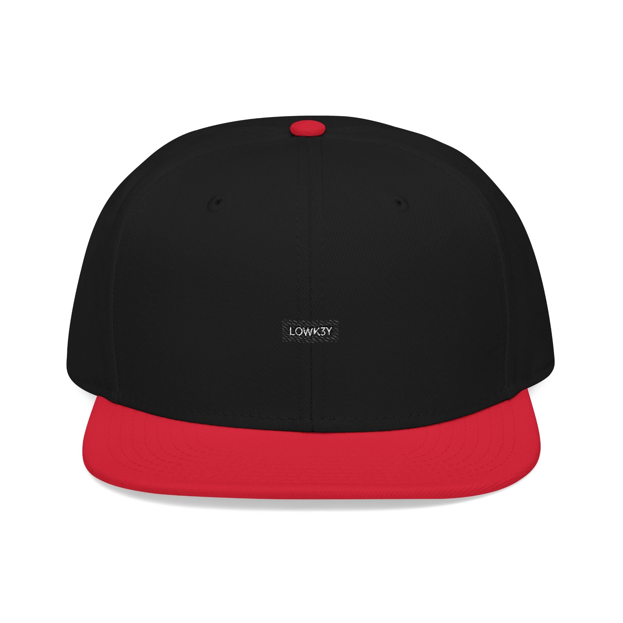 'OG' LOWK3Y SNAPBACK : Two-Tone Embroidered Snapback Hat — Black with Sky Blue Visor