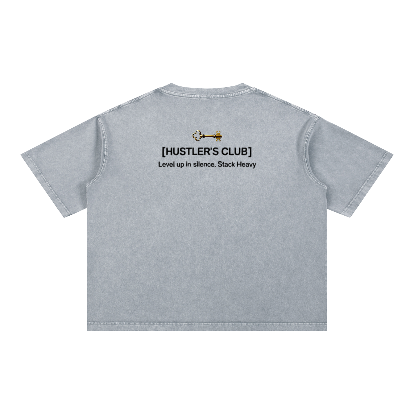 CLASSIC "VINTAGE FIT" TEE (BLACK SCRIB) : Mineral Wash Boxy Cotton T-Shirt