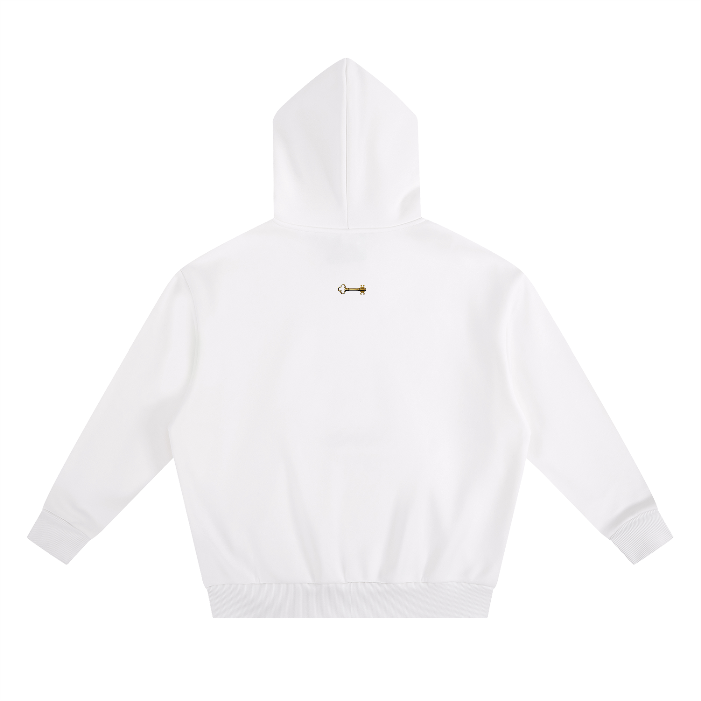 "CLEAN" MiNIMALIST HOODIE (DARK WALL/WHITE SCRIBE) : Essential Heavyweight Boxy Fleece Hoodie