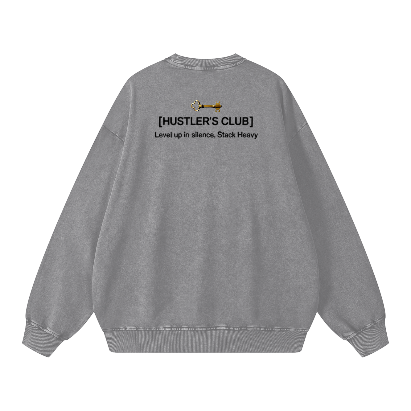 CLASSIC "CREW" NECK, LOWK3Y SWEATSHIRT (BLACK SCRIB) : Snow Washed Oversized Sweatshirt