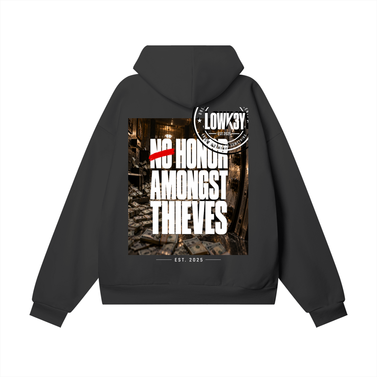 LOWK3Y x HONOR AMONGS THIEVES (DARK CANVAS) : Heavyweight Hidden Pocket Fleece Hoodie