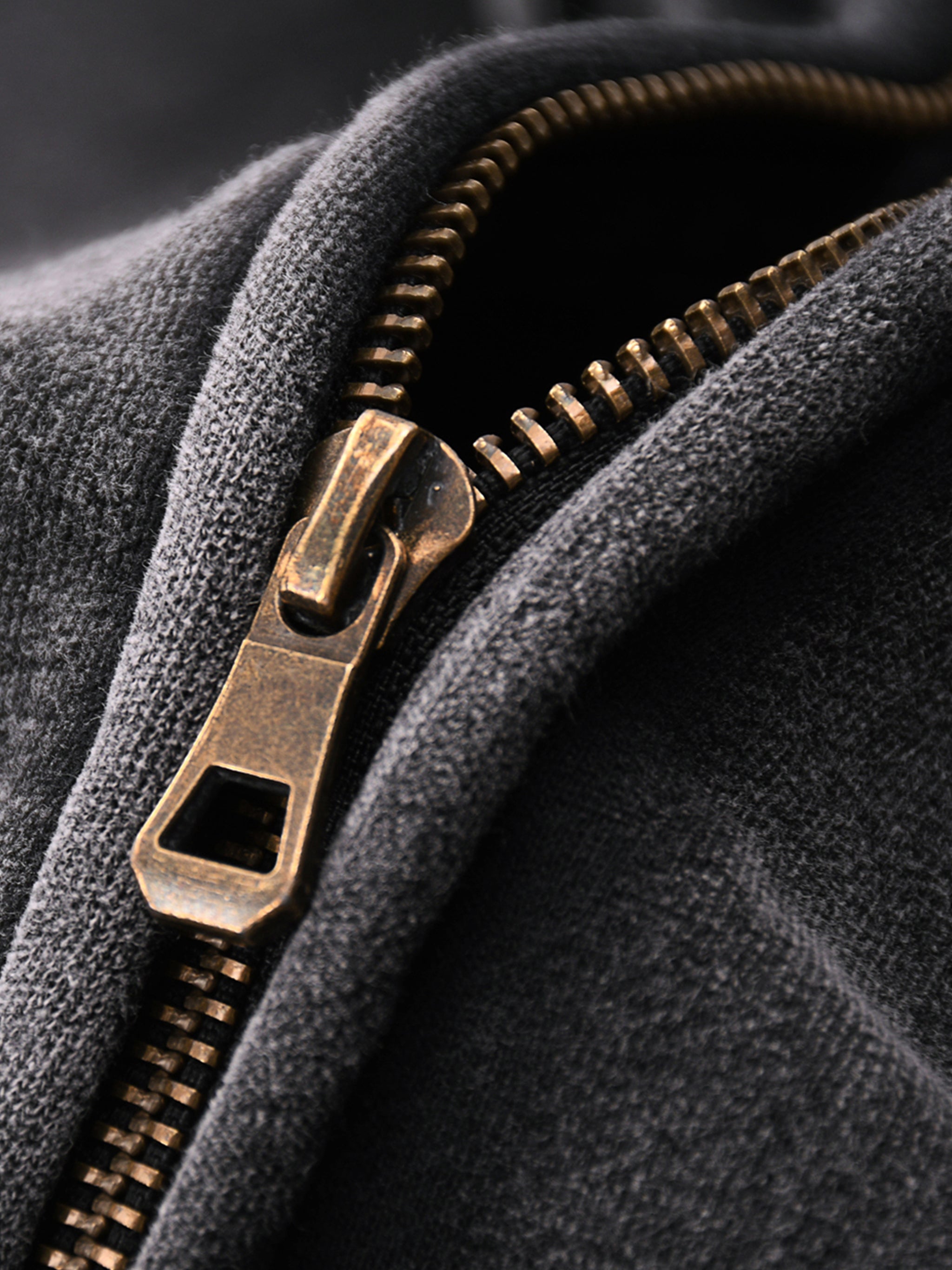 FROM NOTHING TO SOMETHING (WHITE SCRIB) ZIPPER HOODIE : Zip-Through Boxy Fleece Hoodie