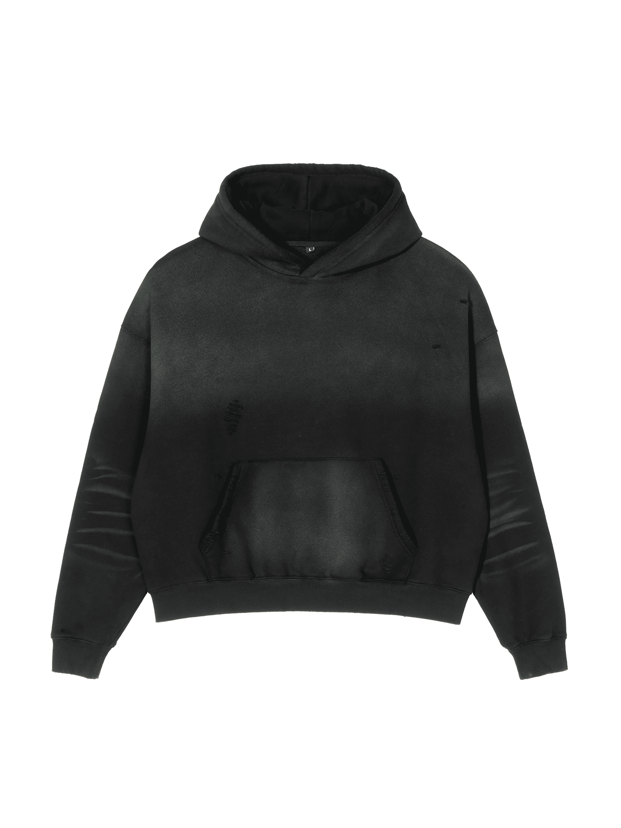 LIMITED EDITION *MOON MAN* "MARTIAL ARTISTS - 'BLEED' (RED SCRIB)", CLASSIC 'OG' HOODIE [ONLY 500 PIECES WILL BE MADE/SOLD PER MOON MAN DESIGN - REGARDLESS OF SIZE OR COLOR] Frayed Sunfade Boxy Fleece Hoodie