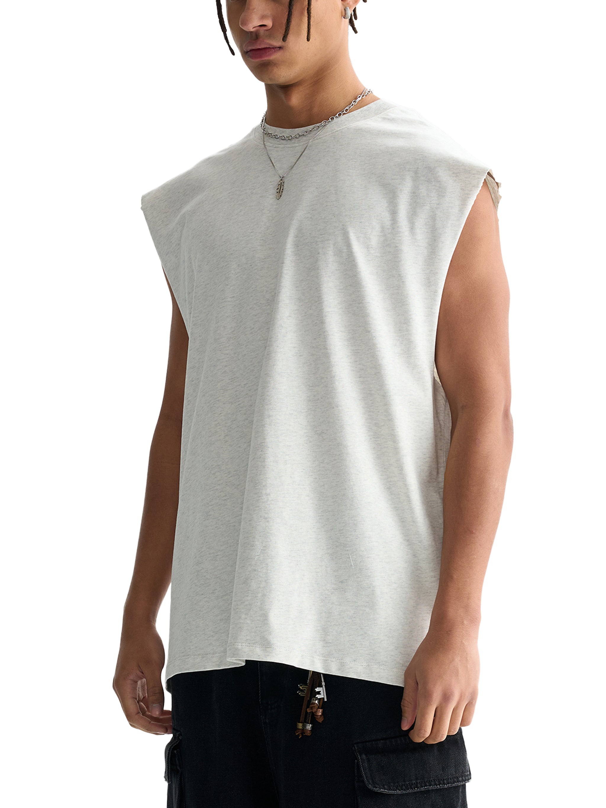 CLASSIC CUT SLEEVE (BLACK SCRIB) "GEN 1" : Edge Cotton Tank Top