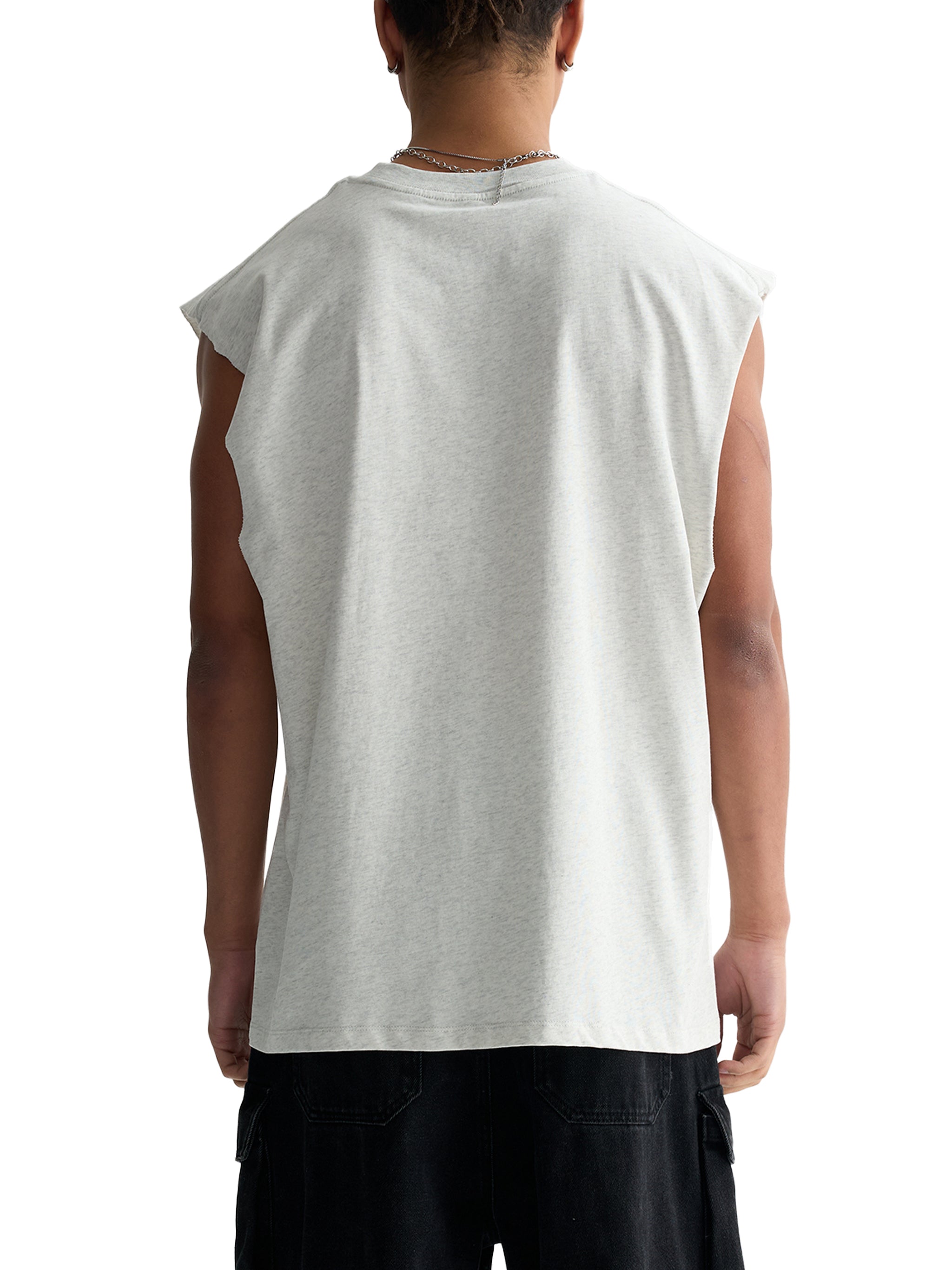 CLASSIC CUT SLEEVE (BLACK SCRIB) "GEN 1" : Edge Cotton Tank Top