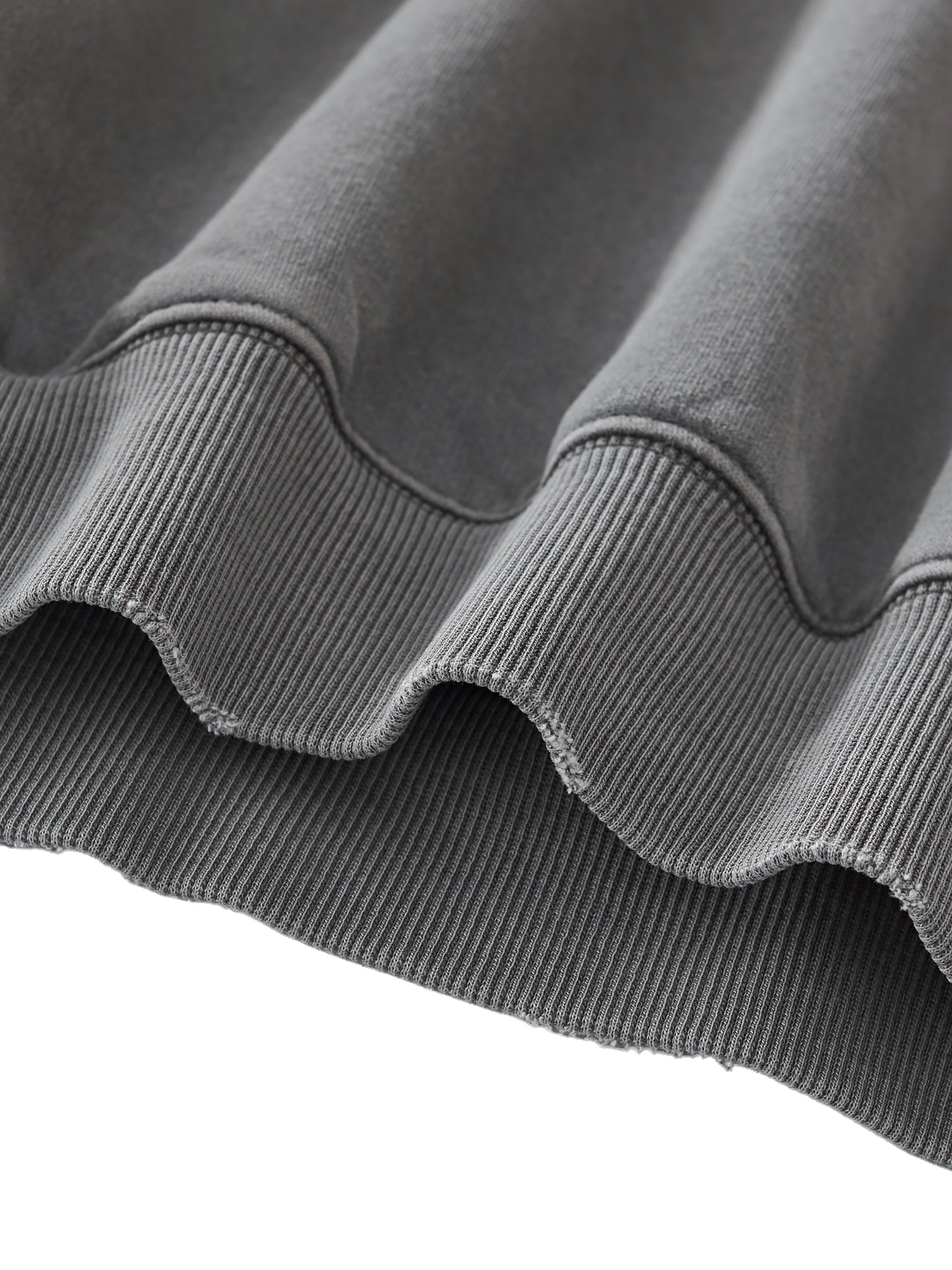 DROPPED SHOULDER "ICON LOGO" HOODIE : Frayed Enzyme Washed Fleece Hoodie