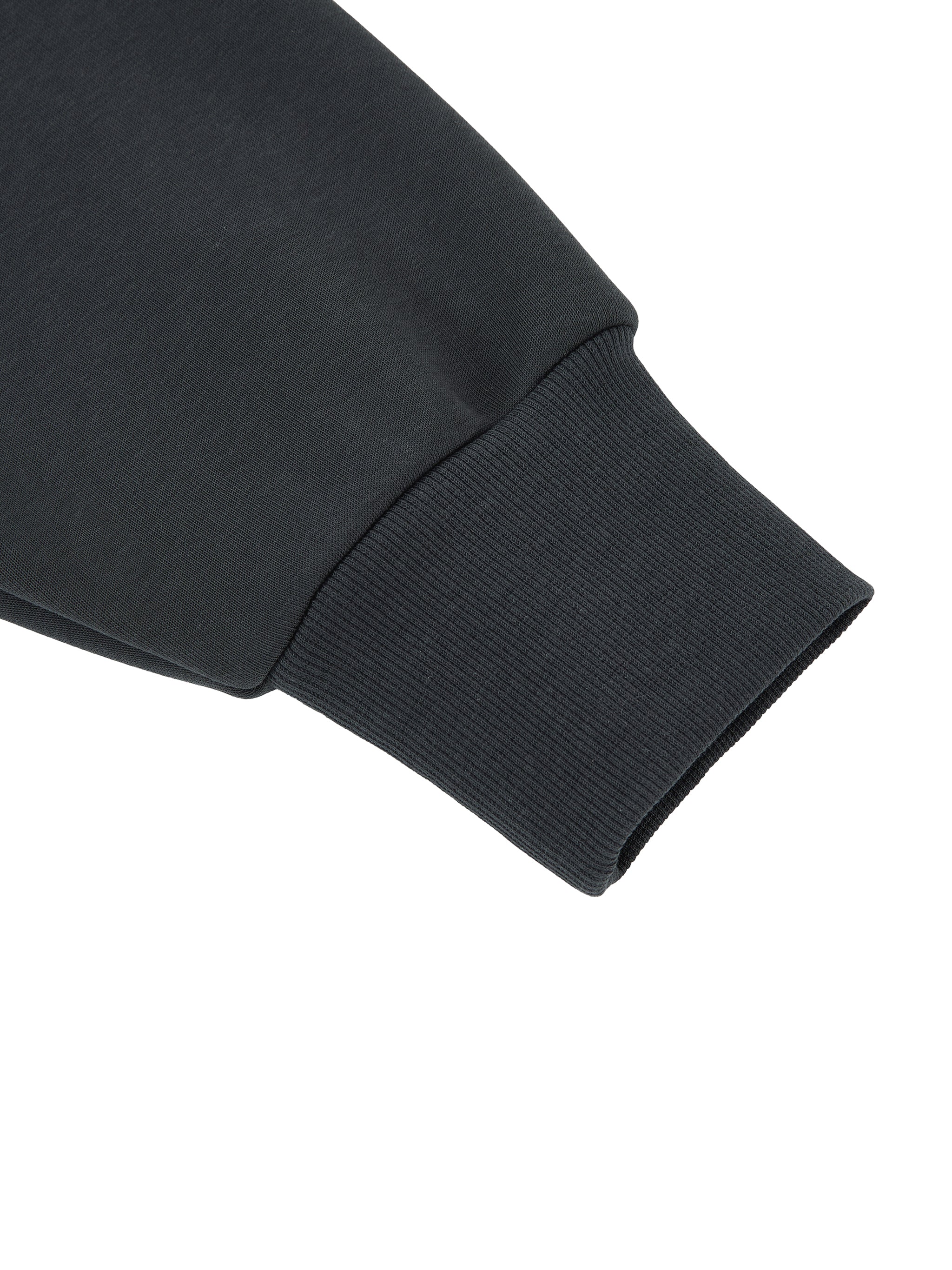 "CLEAN" MiNIMALIST HOODIE (WHITE WALL/BLACK SCRIBE) : Essential Heavyweight Boxy Fleece Hoodie