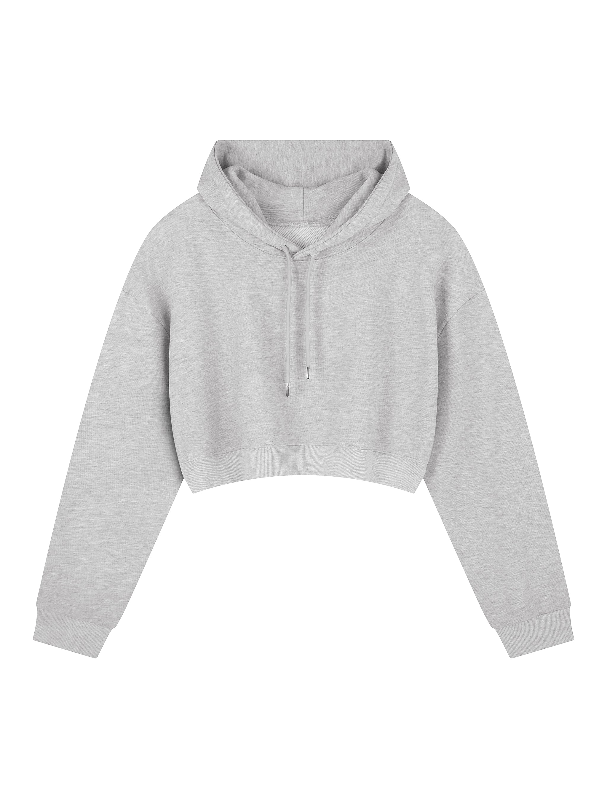LIGHT WEIGHT CROP TOP : Essential Cropped Hoodie
